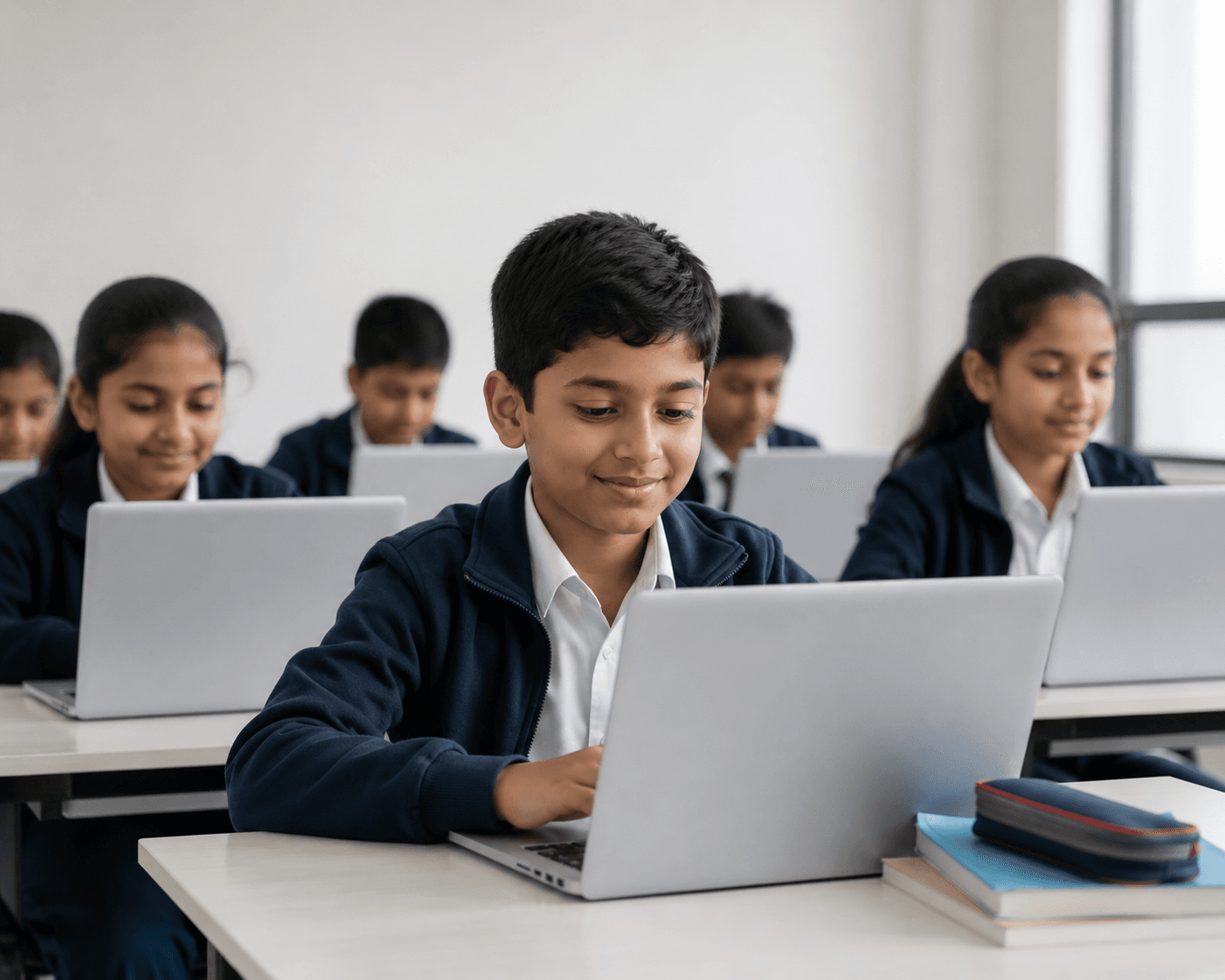 Nepali students learning together